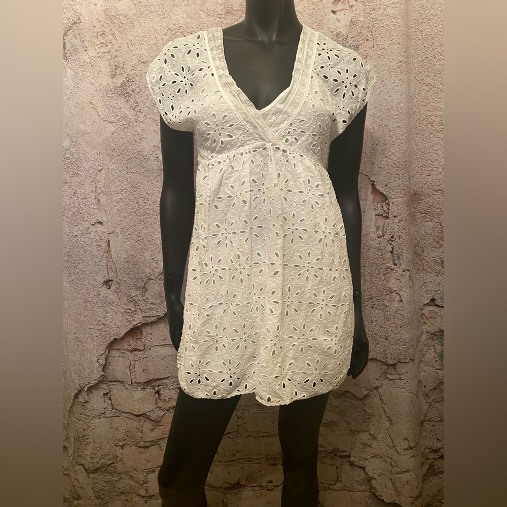 Aritzia Wilfred White Eyelet Lace Dress